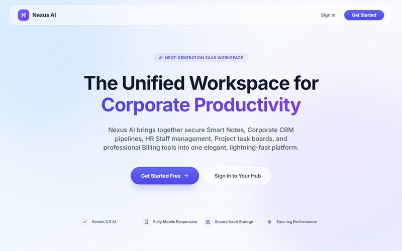 Nexus AI — Unified Notes & Corporate Workspace