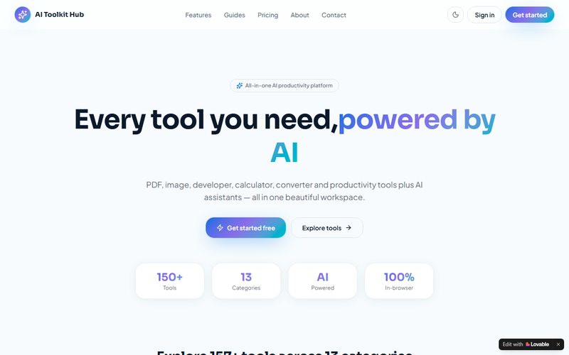 AI Toolkit Hub — Hundreds of AI tools in one place